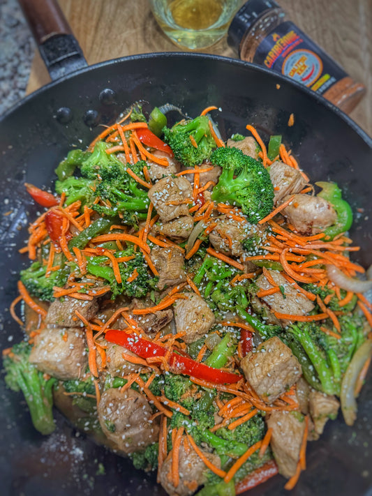 Stir fried pork with vegetables!