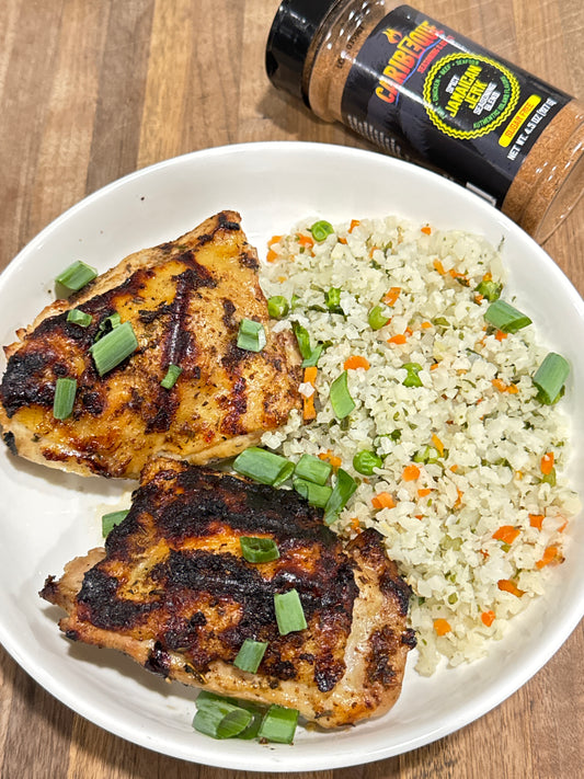 Jerk chicken rice bowl