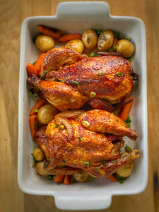 Whole roasted bbq chicken