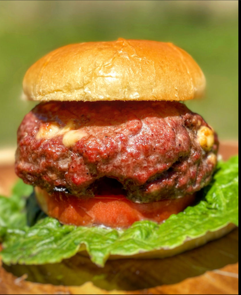 Smoked blue cheese burgers