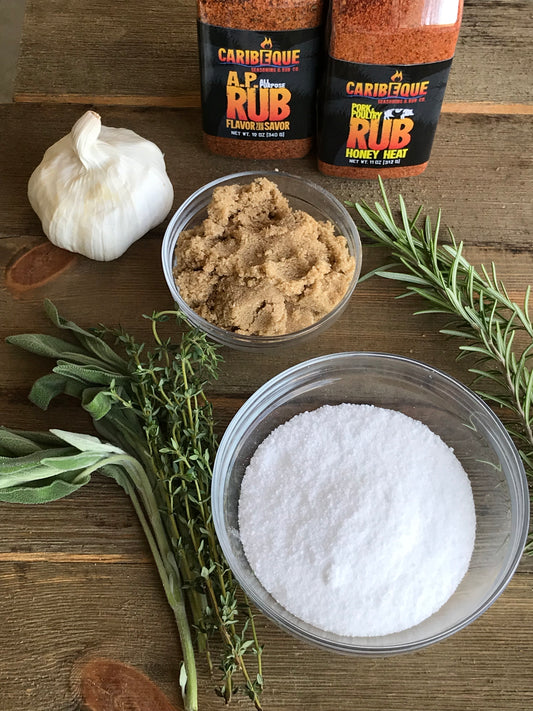 Simple brine recipe ( Turkey / Chicken ) with Caribeque Rubs