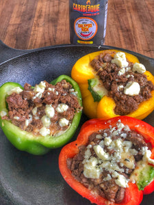 Blue cheese burger stuffed peppers
