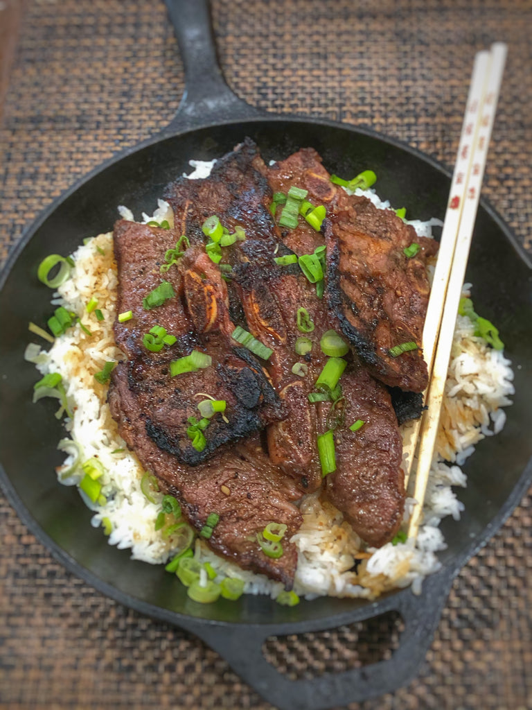Ginger garlic beef short ribs