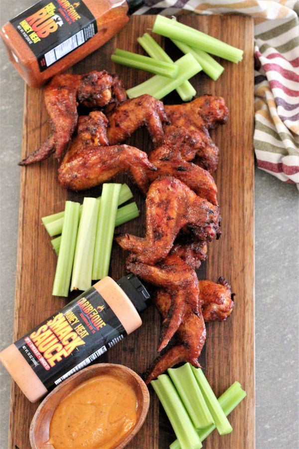 Honey Heat Smoked Chicken Wings from Susie AKA Hey Grill Hey!