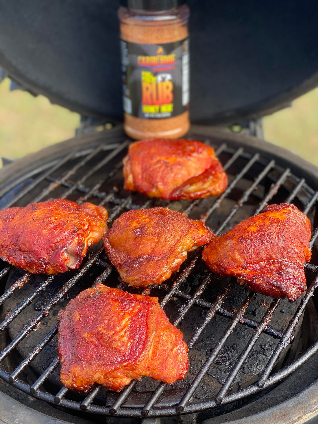 Smoked Honey Heat Chicken Thighs