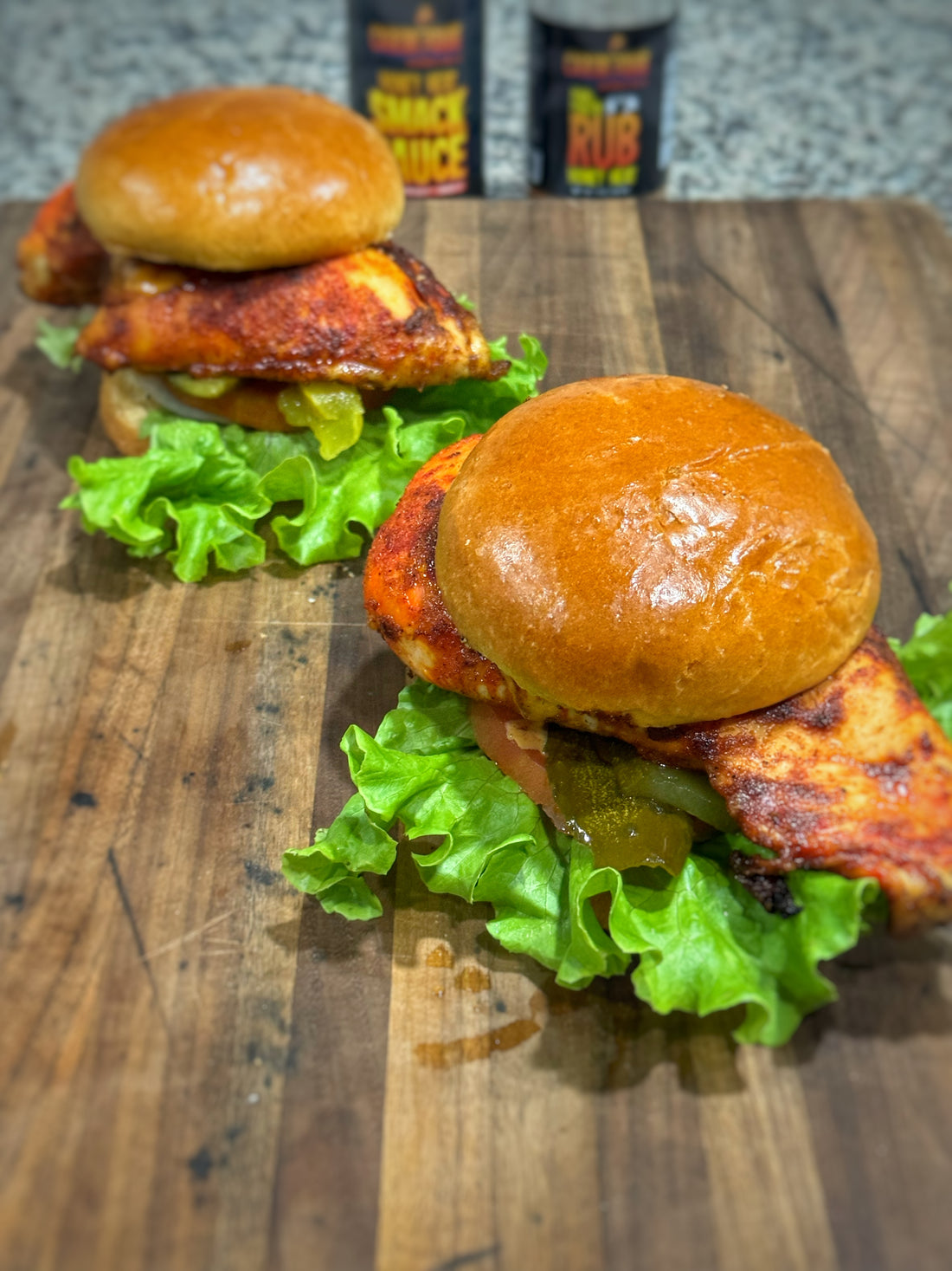 Chicken sandwiches on the Big Green Egg