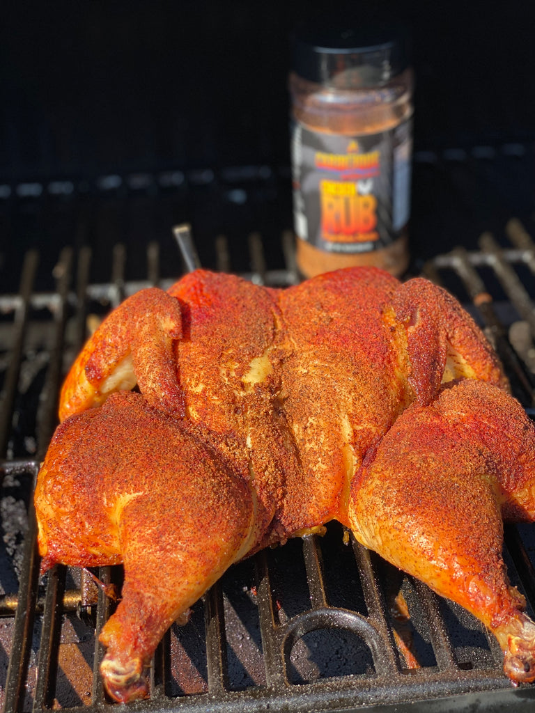 Spatchcocked Chicken on a pellet smoker