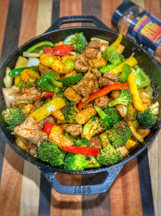 Teriyaki chicken with stir fried vegetables