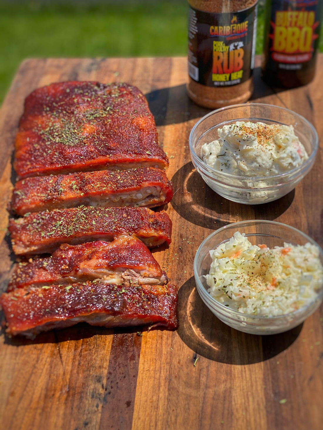 Cherry smoked St. Louis ribs on a Pit Boss pellet smoker