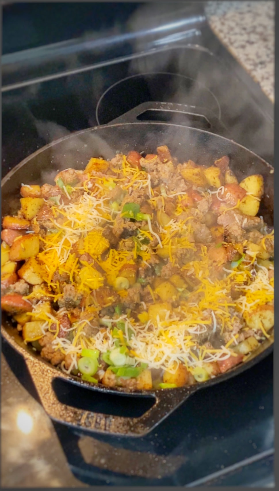 Country breakfast skillet on Lodge Cast Iron