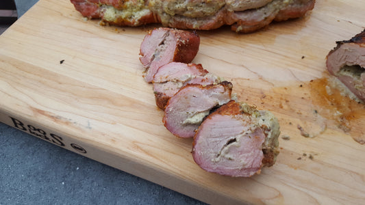 Pesto Cream Stuffed Pork Tenderloin