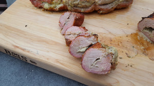 Pesto Cream Stuffed Pork Tenderloin