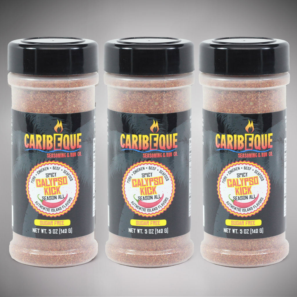 3-Pack Calypso Kick Spicy Season All (5 oz Shaker Bottles) - Best BBQ Seasoning & Rub Co.