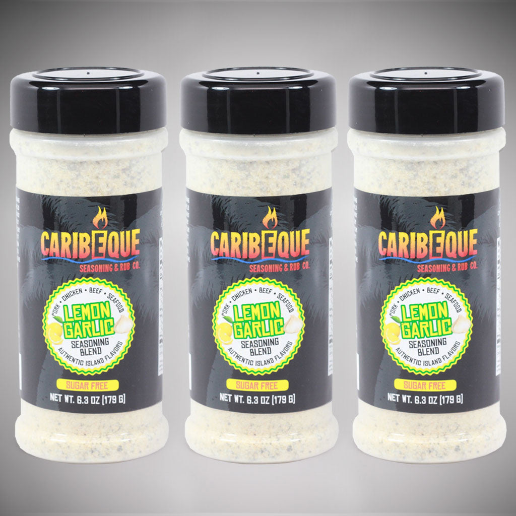 3-Pack Lemon Garlic Seasoning Blend (6.3 oz Shaker Bottles) - Best BBQ Seasoning & Rub Co.